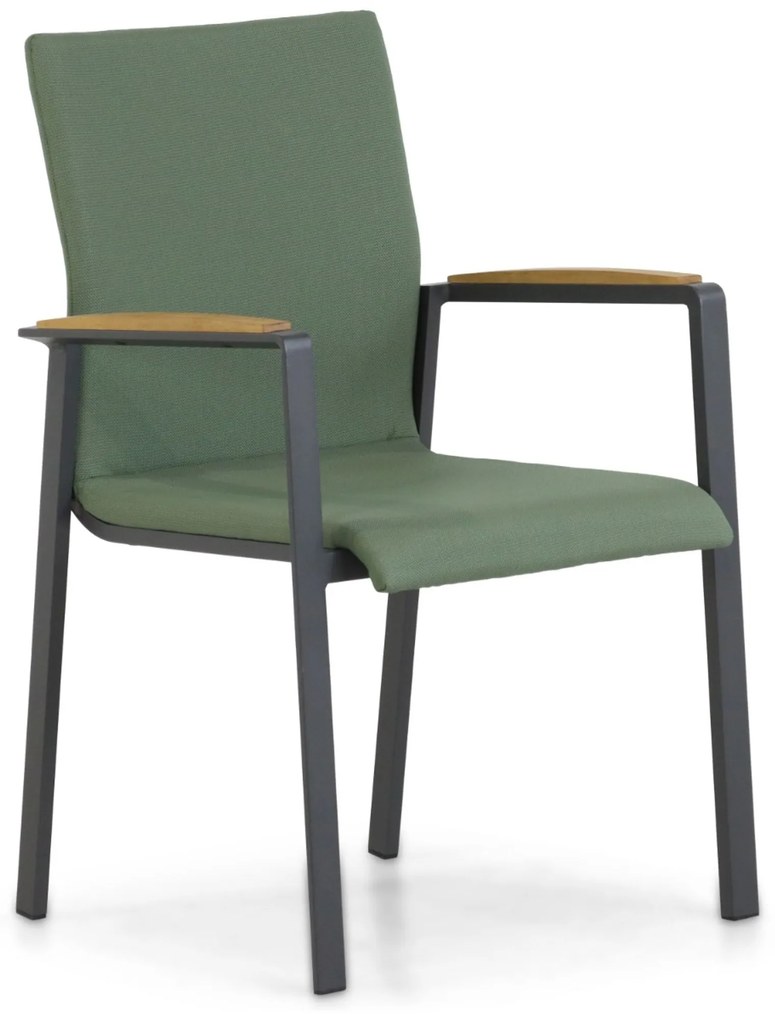 Tuinstoel stapelbaar Aluminium/textileen Groen Lifestyle Garden Furniture Brandon