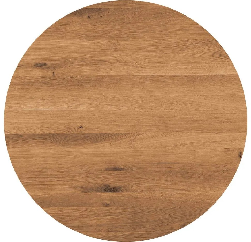 Goossens Eettafel Blade, Strak blad rond 130 x 130 cm 6 cm dik