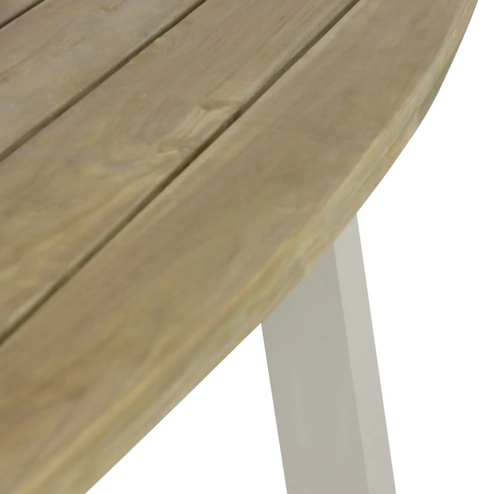 Dining Tuintafel rechthoekig 180 x 100 cm Aluminium/Teak Taupe Falcon/Glasgow