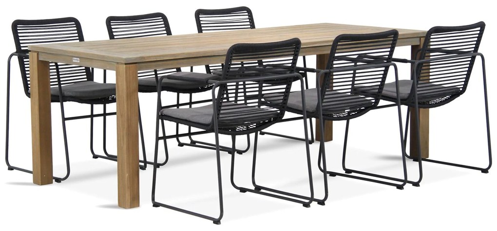 Tuinset 6 personen Rope Grijs 4 Seasons Outdoor Elba/Bristol