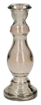 Kandelaar, gerecycled glas, bruin