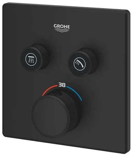 GROHE Grohtherm Smartcontrol Mengkraan - afdekset - thermostaat - met omstel - phantom black 102166KF00