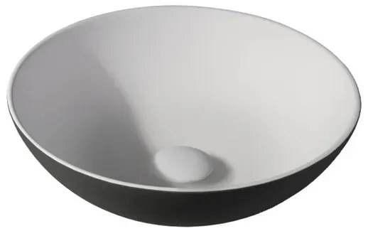 By Goof Waskom - opbouw - 38.5x13.8x38.5cm - Solid surface - Rond - Mat Antraciet JBS6368