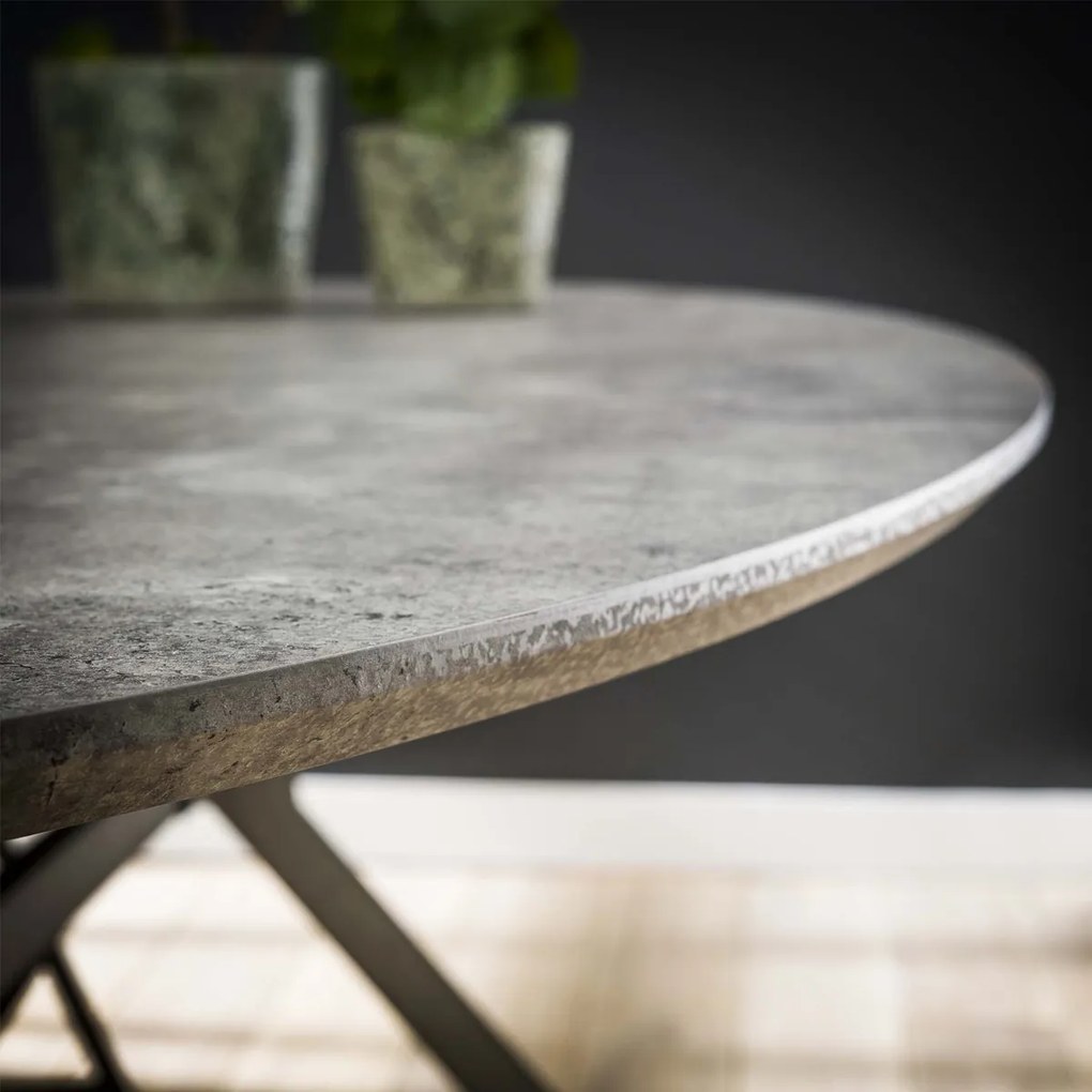 Ovale Eetkamertafel Beton 200 Cm - 200 X 100cm.