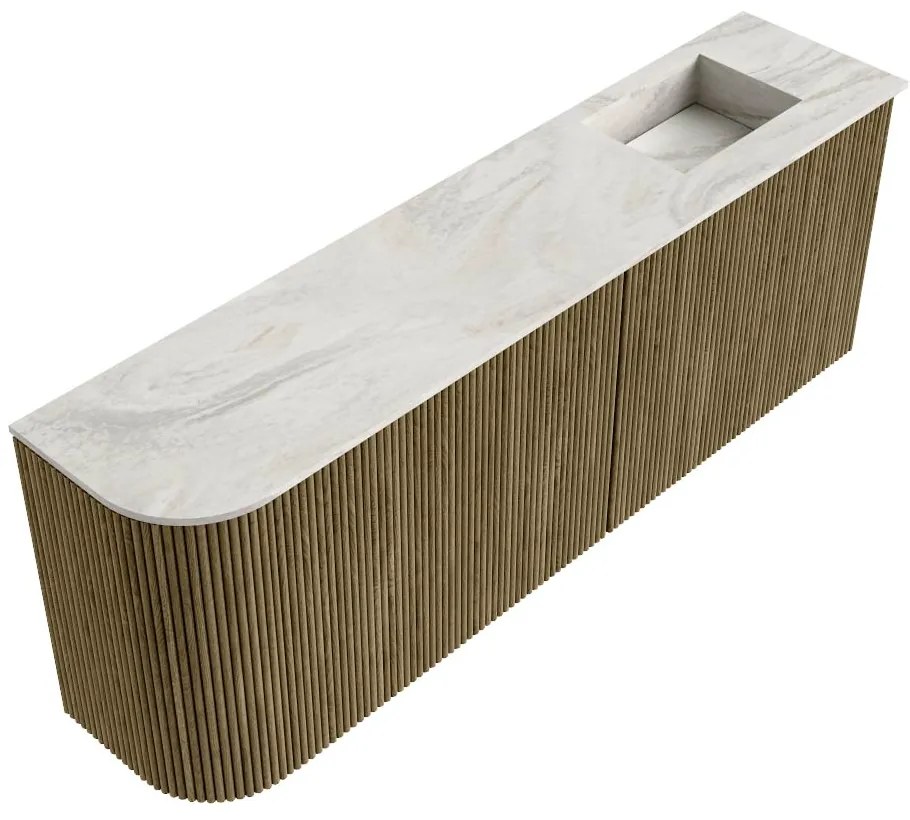 Mondiaz Joya DLux 110cm toiletmeubel ronding links dusk met wastafel faye rechts zonder kraangat ostra
