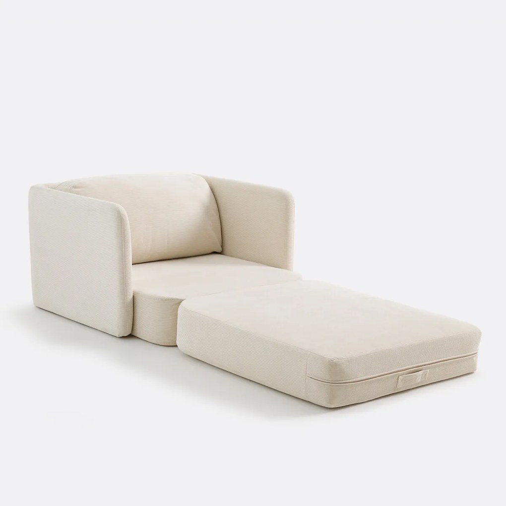 Omvormbare fauteuil in fluweel, Haley