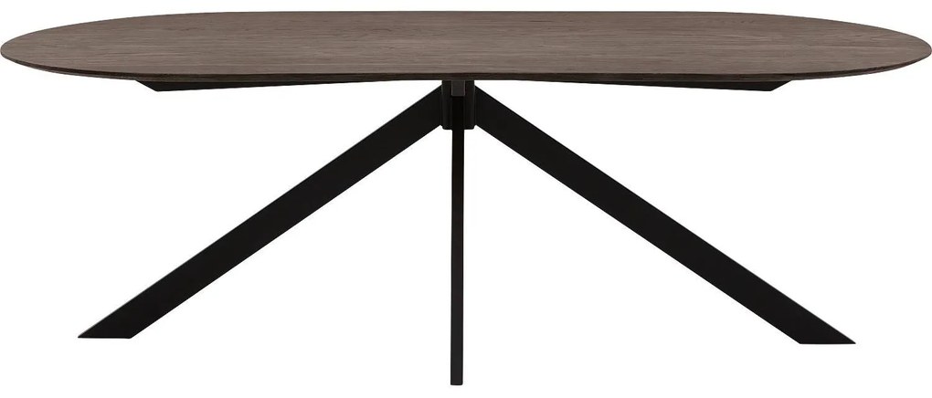 Goossens Excellent Eettafel Uniek, Semi rond 200 x 100 cm