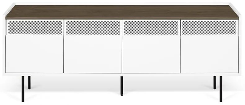 TemaHome Radio Wit Tv-meubel Met Walnoot Blad - 160x43x60cm.