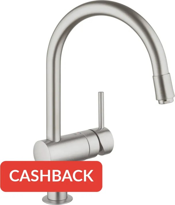 Grohe Minta keukenkraan Supersteel
