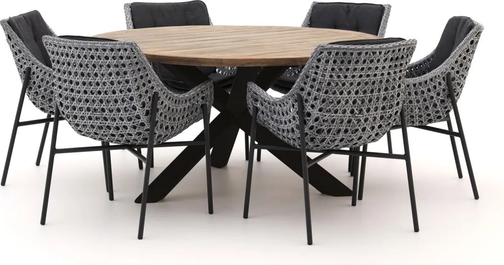 Diningset Manifesto  | 6 personen | Tuinset teakhout | 7-delig | Kees Smit Tuinmeubelen