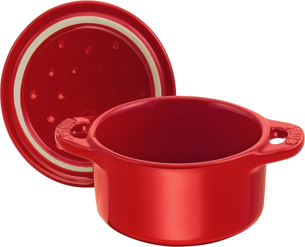 Staub Ceramique Mini braadpan 10 cm / 200 ml, Rond, Kersenrood - Ceramique - Staub