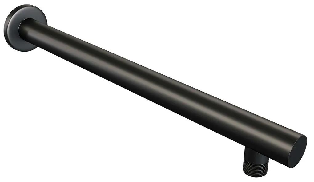 Brauer Black Edition thermostatische inbouw regendouche met staafhanddouche, rechte muurarm en hoofddouche 20cm set 49 zwart mat