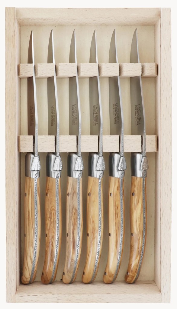 Gesatineerde handgemaakte messen Essentiel, 6-delig