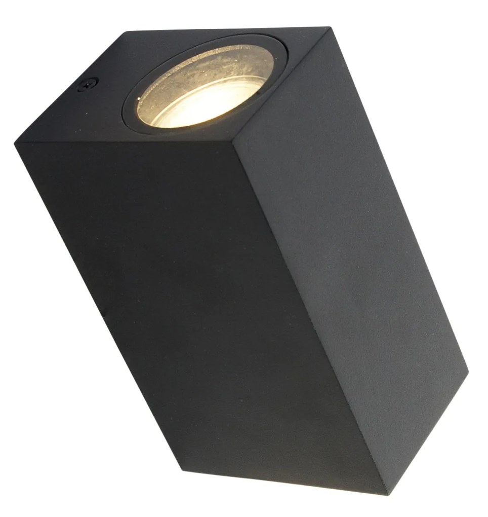 Set van 4 moderne wandlampen zwart 2-lichts IP44 - Baleno