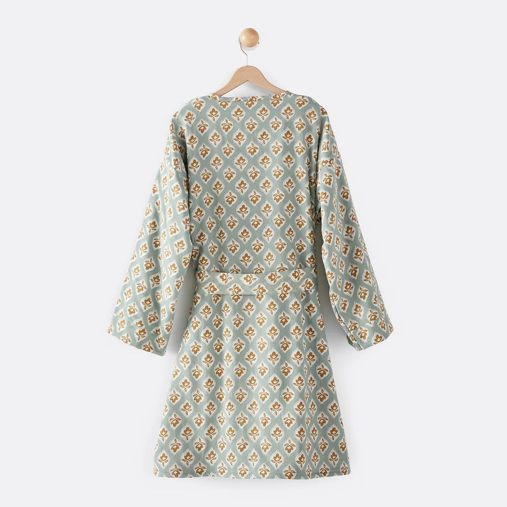 Badjas, kimono model, badstof binnenin, Cilou, Cilou