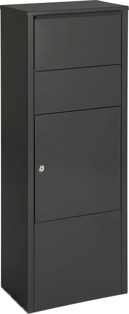 Famiflora pakketbrievenbus KUBE met sleutelslot - mat zwart - 105 x 39 x 27 cm - topkwaliteit!