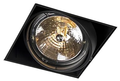 Set van 6 Grote Inbouwspot zwart AR111 draai- en kantelbaar trimless - Oneon QR111 / AR111 / G53 Binnenverlichting Lamp