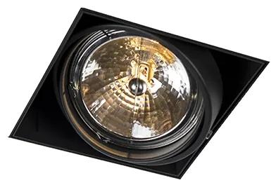 Grote Inbouwspot zwart AR111 draai- en kantelbaar trimless - Oneon Modern QR111 / AR111 / G53 vierkant Binnenverlichting Lamp