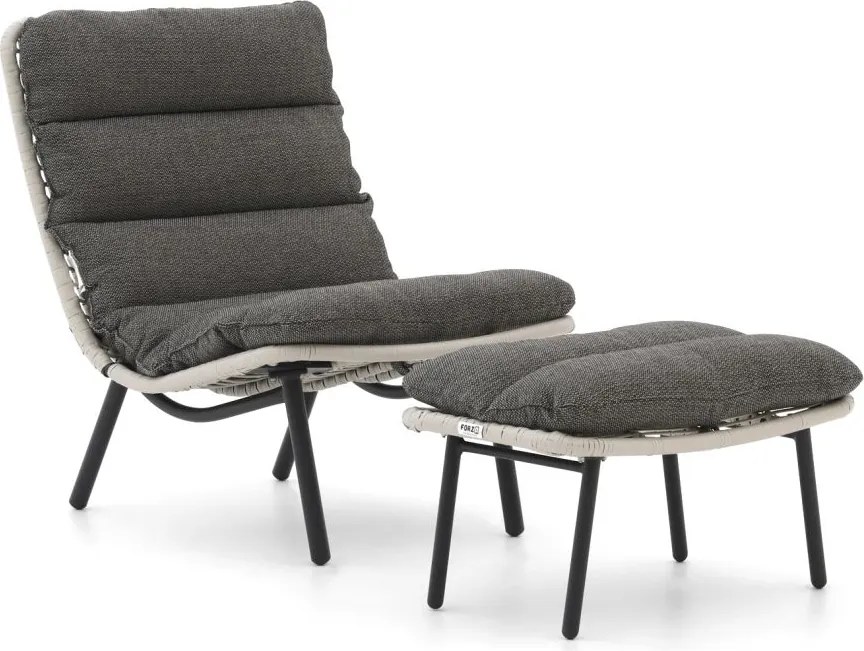 + 15% kassakorting | Lounge tuinstoel | Forza  Marradi | Wicker (vlechtwerk) | Grijs | Kees Smit Tuinmeubelen