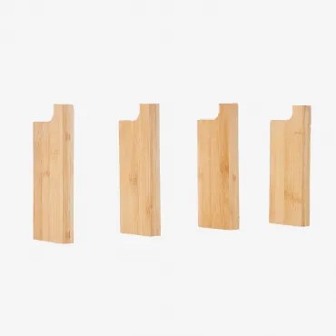 Set Van 4 Bamboe Wandhaken Ambroz Bamboe - Sklum
