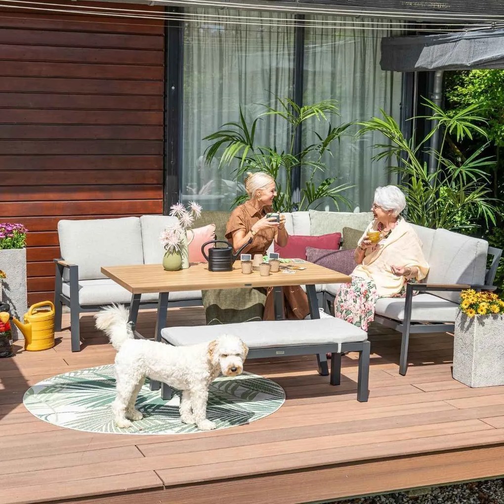 Garden Impressions Lissabon lounge dining set 6-delig R - valley sand