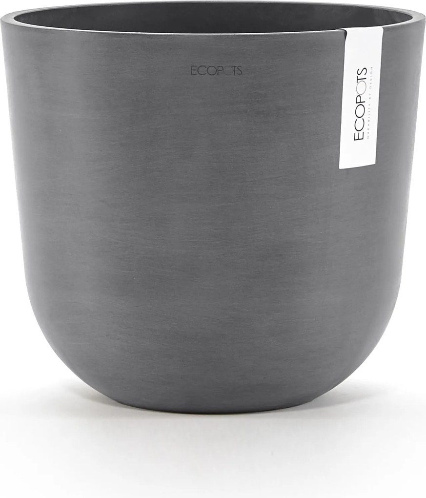 Ecopots bloempot Oslo 25 - Rond - Grey - Diameter 25 x H21,8 cm