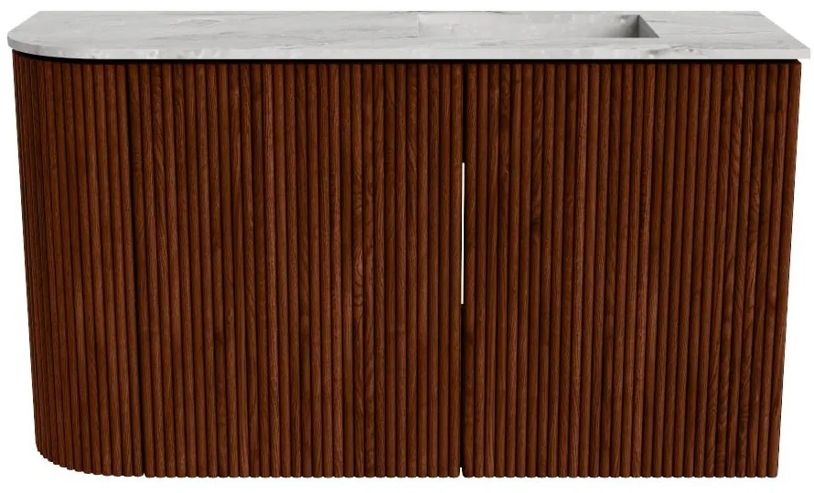 Mondiaz Joya DLux 70cm toiletmeubel ronding links ruby met wastafel faye rechts zonder kraangat glace