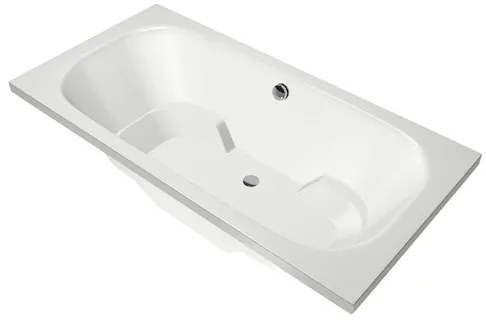 Xenz Tanga Duobad - 180x90x51 - afvoer Midden - acryl - wit 6920-01
