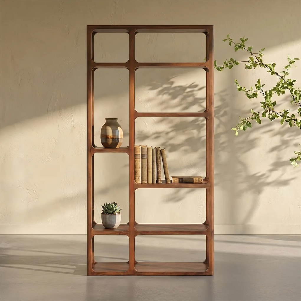Open Kast Bruin - 90x30x175cm.