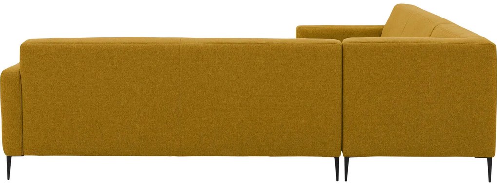 Goossens  Key West geel, stof, 3-zits, modern design