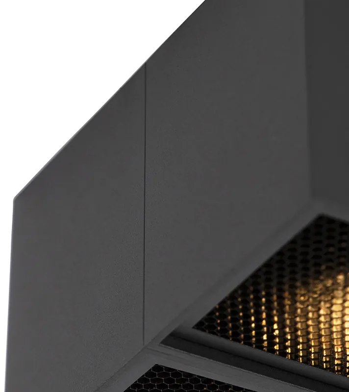 Design spot zwart 4-lichts - Qubo Honey