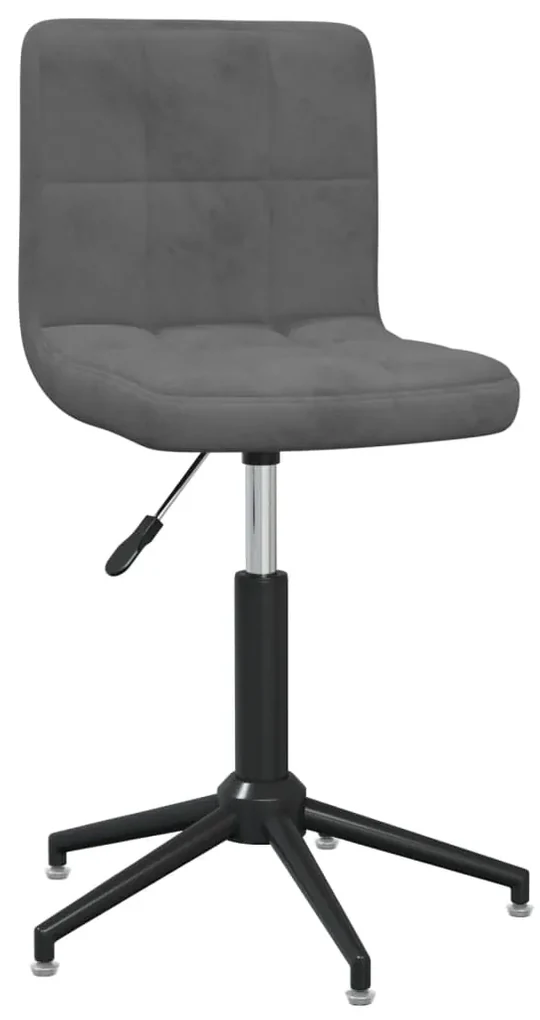 vidaXL Eetkamerstoelen draaibaar 6 st fluweel donkergrijs