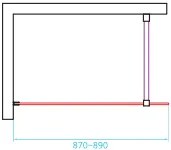 van Rijn ST04 inloopdouche met zwarte profielen 90x200cm