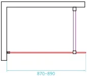 van Rijn ST04 inloopdouche met zwarte profielen 90x200cm