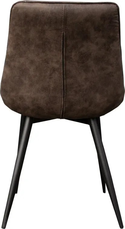 Eetkamerstoel - Loena - stof Cowboy retro lederlook antraciet