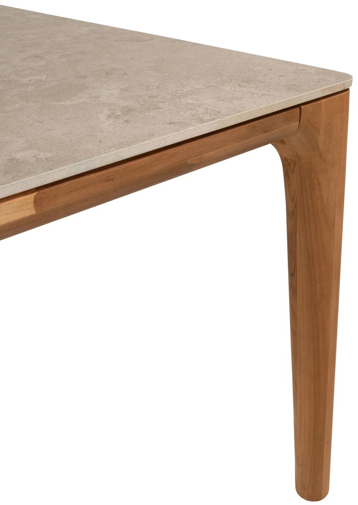 4 Seasons Outdoor Nora tuinset naturel teak met Liam tafel 240 x 100 cm * Sale * Tuinset beige weerbestendig