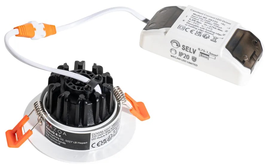 Inbouwspot wit 6,8cm incl. LED 545 lm dimbaar IP23 - Gaius