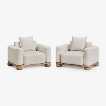 2-pack Tuinstoelen Van Acaciahout Ioanis Lichte Acaciekleur - Sklum