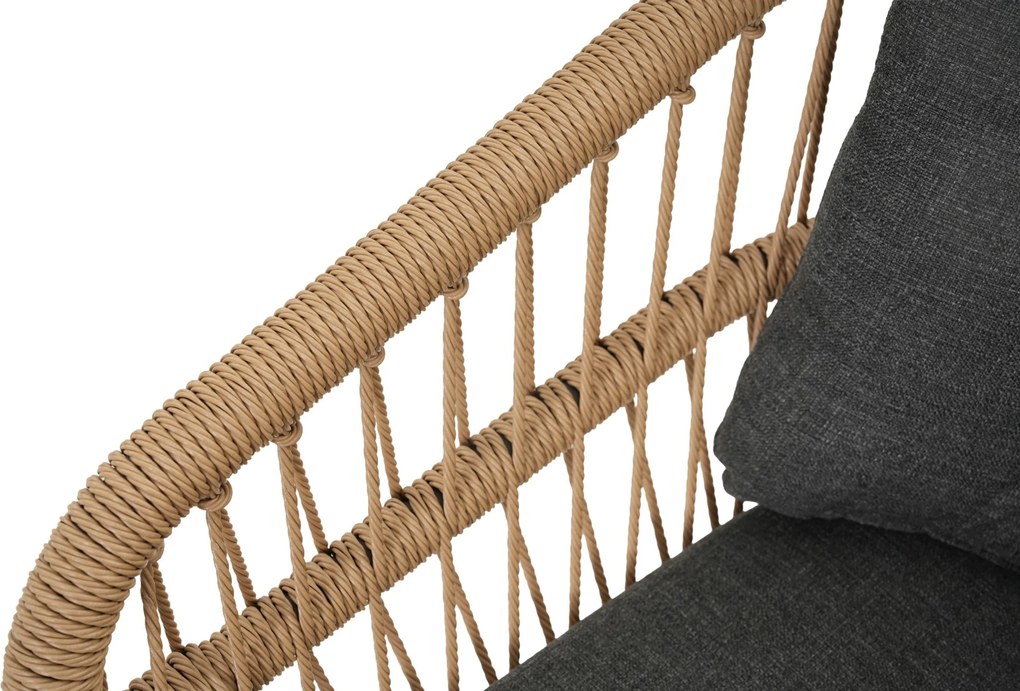 Tuinstoel Rope Grijs-antraciet De Laan Malaga