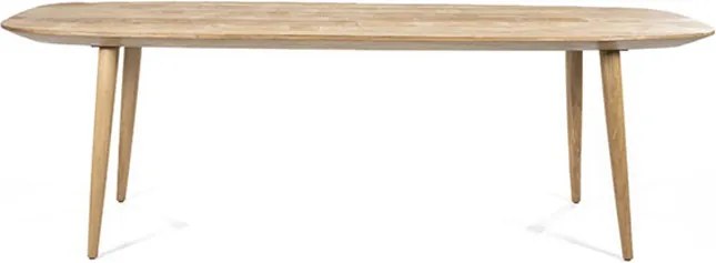 Eettafel Teak Met Afgeronde Hoeken 220 Cm - 220 X 100cm.