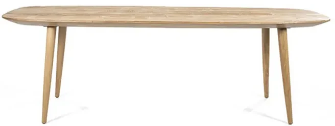 Eleonora Tabassum Eettafel Teak Met Afgeronde Hoeken 220 Cm - 220 X 100cm.