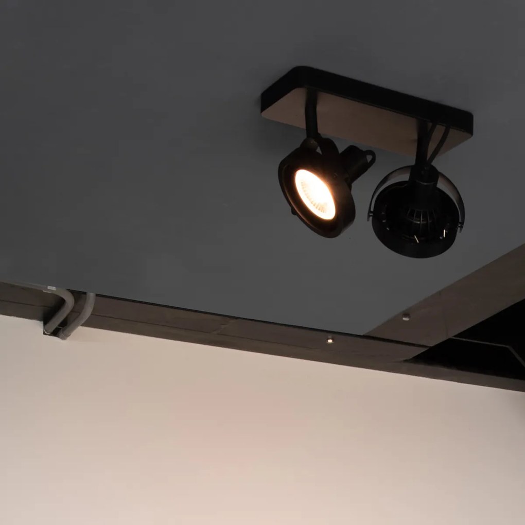 Zuiver Dice-2 DTW Dubbele LED Spot Zwart