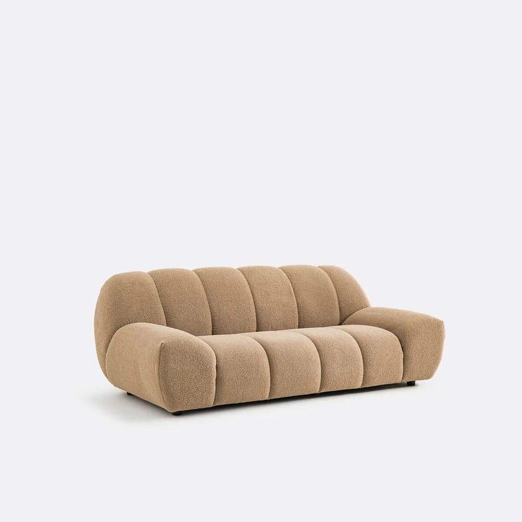 3-zits bank van dikke bouclé stof Nuria