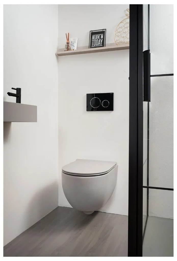Xenz Gio randloos toilet 52cm met vortexspoeling grijs mat