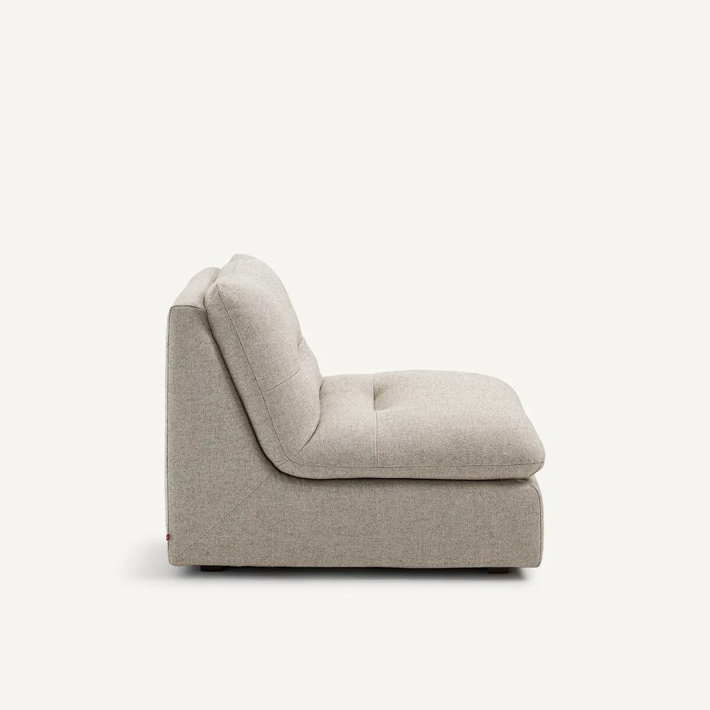 Modulaire haardstoel in getextureerd linnen en viscose, GIULIANO