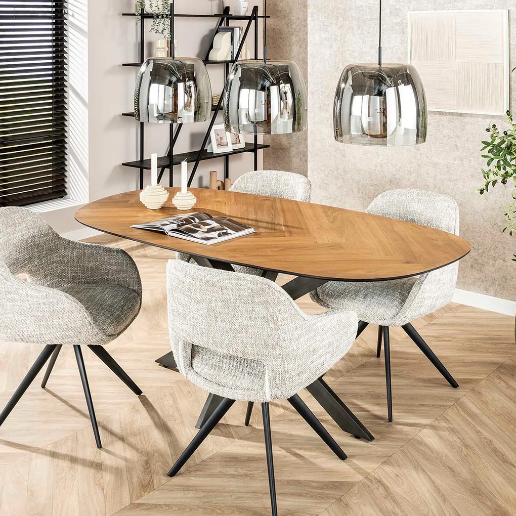 Organische Eetkamertafel Teak 180 Cm - 180 X 95cm.
