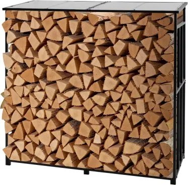VEVOR Metalen haardhoutrek, 1850x700x1800 mm, haardhoutrek, houtopslag, max. belasting 300 kg, haardhoutrek, haardhoutopslag, stapelhulp voor open haard, terras, achtertuin
