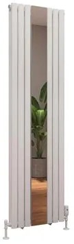 Eastbrook Tunstall dubbele radiator met spiegel 50x180cm 1654W wit mat