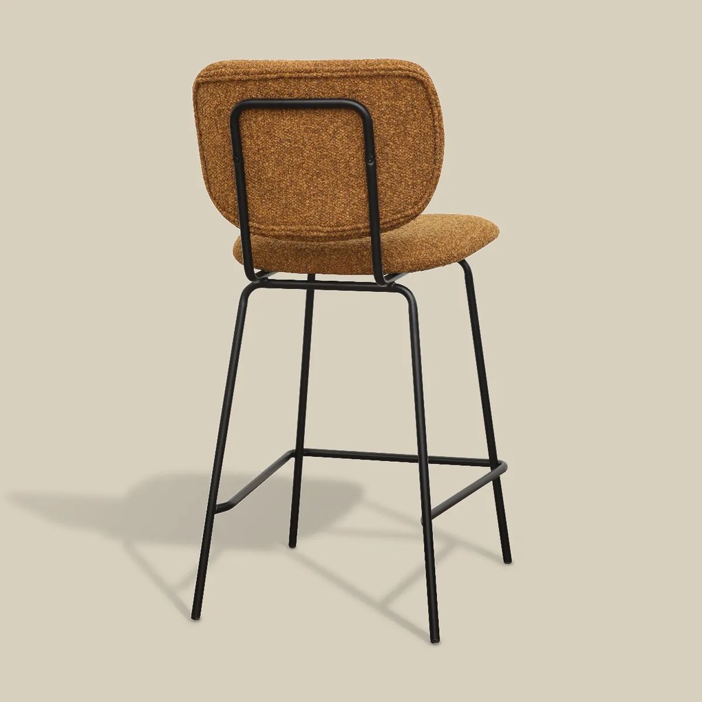 Moderne Barkruk Okergeel Boucle