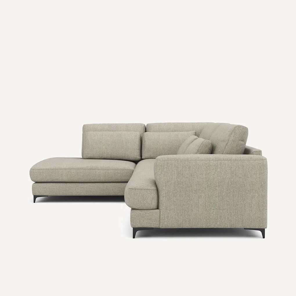 Omvormbare hoekbank links, tweed stof, Marsile